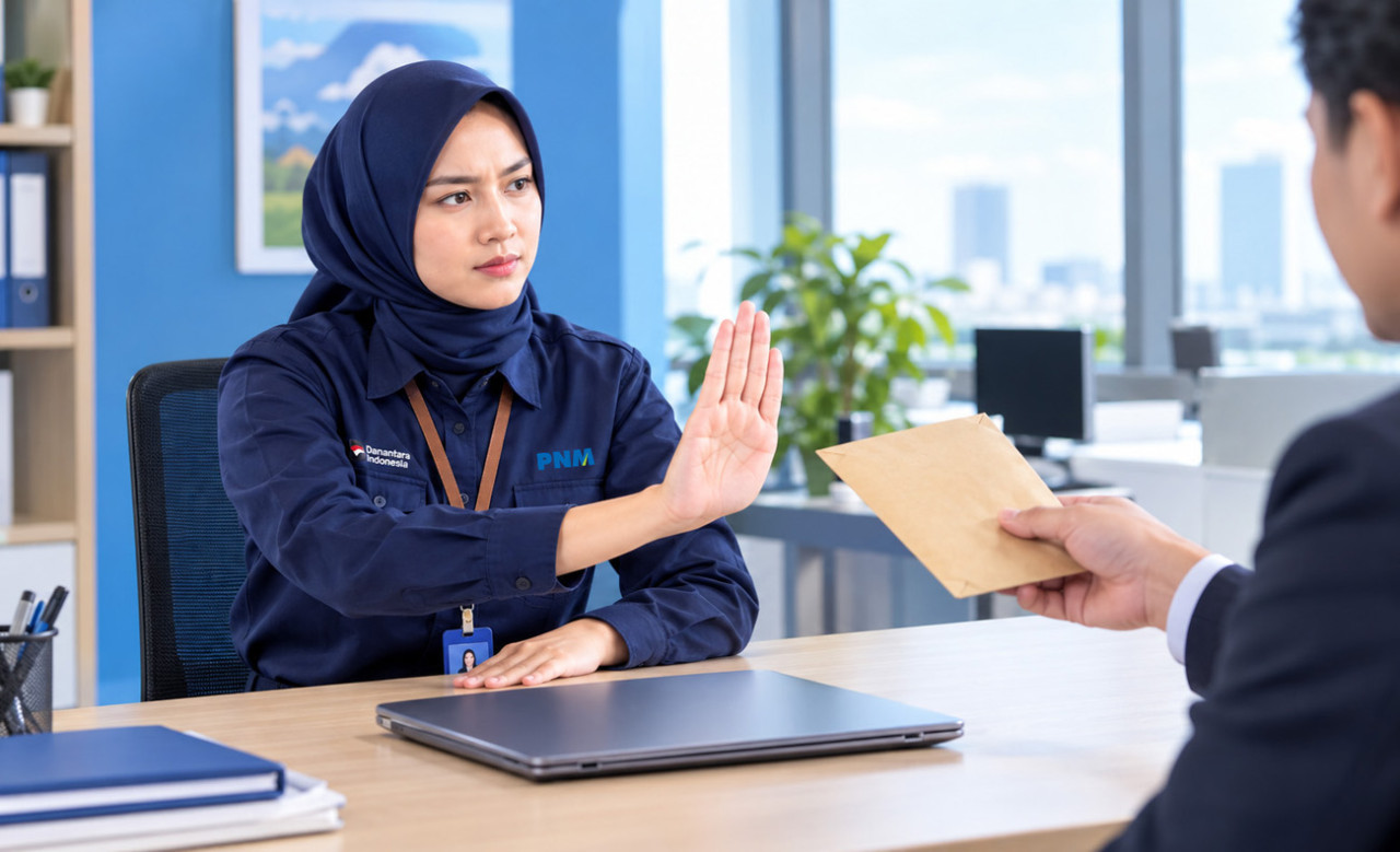 PNM tegaskan kebijakan zero tolerance terhadap fraud dan dukung penegakan hukum di Pacitan demi menjaga keandalan layanan bagi jutaan nasabah. (Foto: PNM for jatimnow.com)