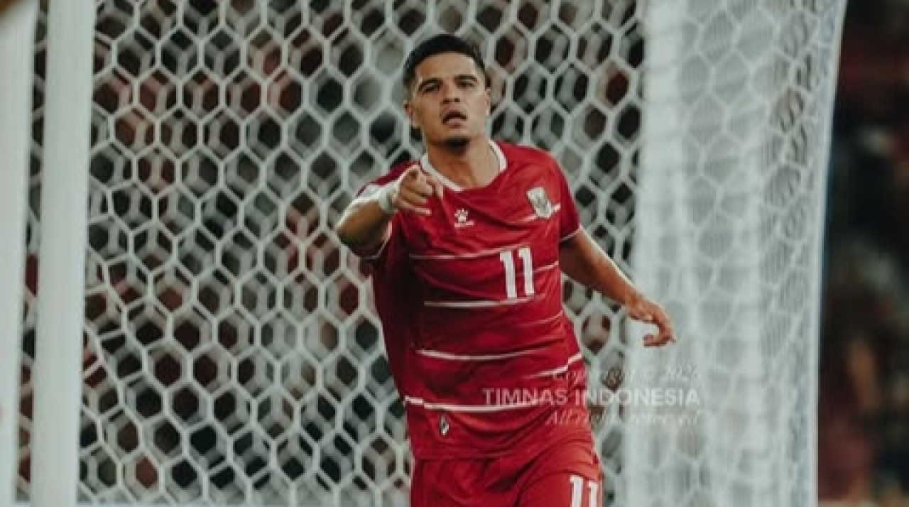 Ragnar Oratmangoen usai menjebol gawang Singapura. (Foto: instagram timnasindonesia)