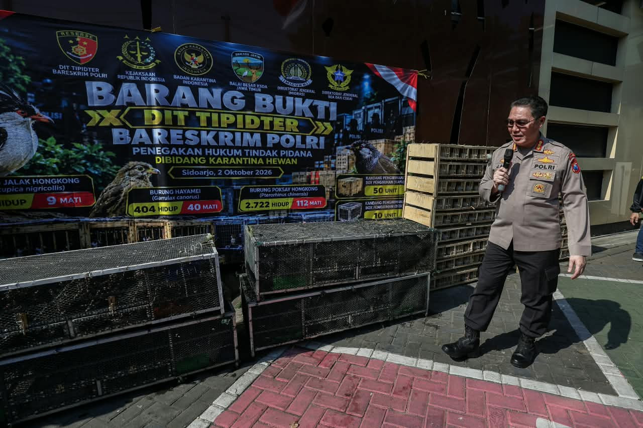 Bareskrim Ungkap Penyelundupan Burung Ilegal di Sidoarjo, 2 WN Vietnam Diamankan