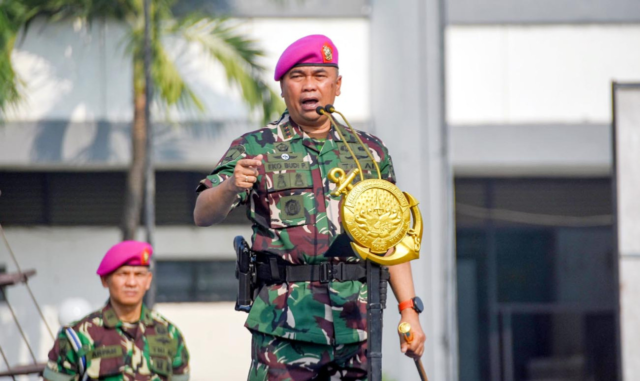 Komandan Brigade Infanteri 2 Marinir, Kolonel Marinir Eko Budi Prasetyo Adi Saputro. (Foto: Ainul Yakin for jatimnow.com)