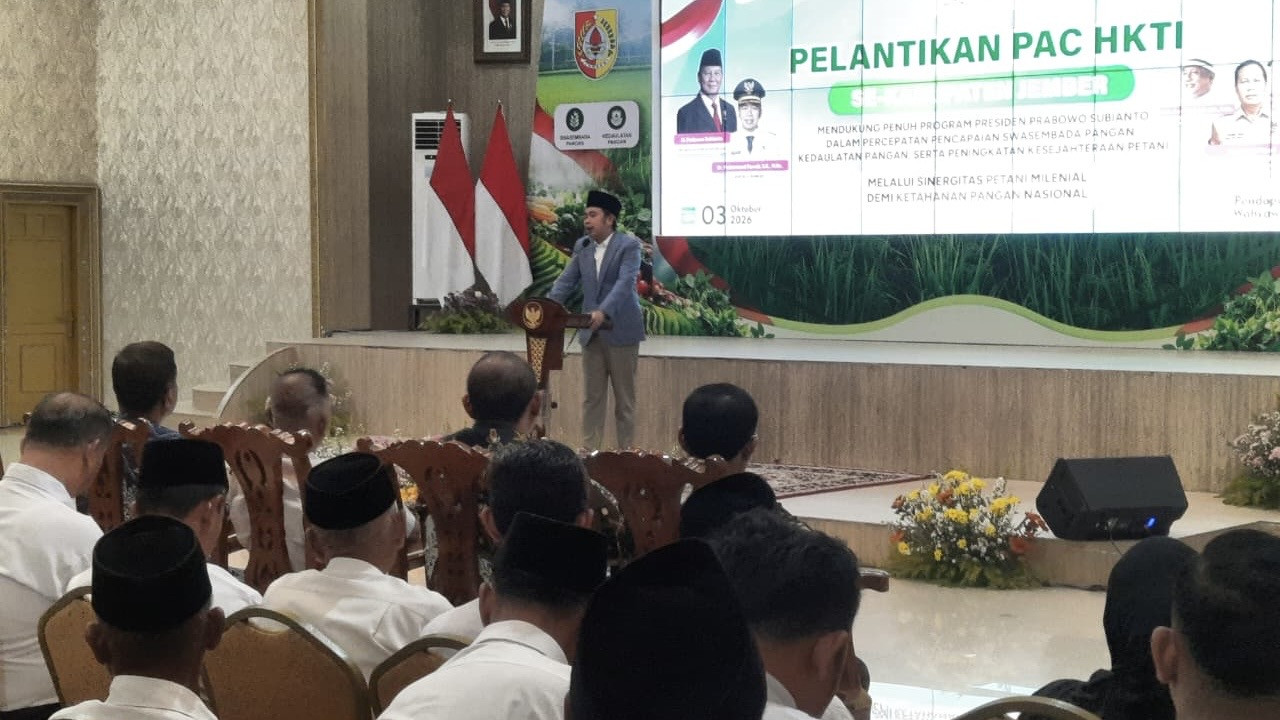 Pelantikan pengurus HKTI Jember. (Foto: Sugianto/jatimnow.com)