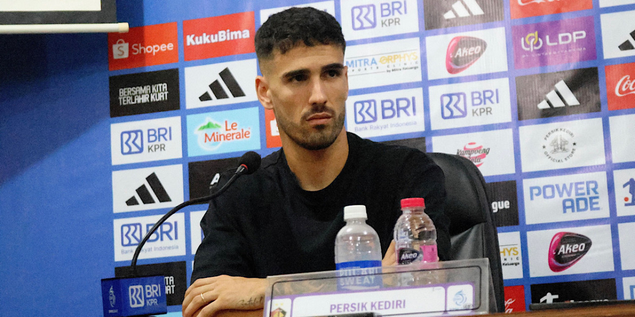 Kapten Persik Kediri Francisco Pereira Carneiro saat pre-match conference jelang lawan Persita Tangerang. (Foto: Persik Kediri/jatimnow.com)