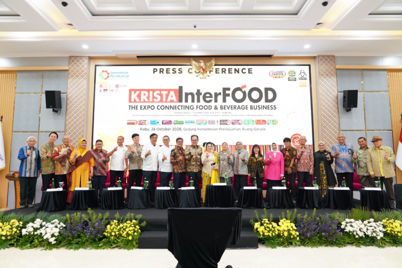 Krista Exhibitions resmi menggelar pameran dagang KRISTA InterFOOD 2026 di NICE PIK 2, Rabu (28/10/2026). (Foto/jatimnow.com)