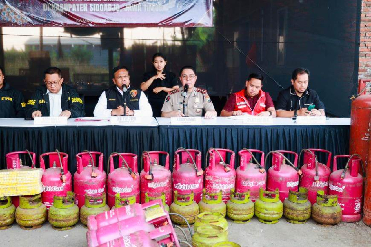 Praktek Pengoplosan LPG Subsidi di Sidoarjo Dibongkar Bareskrim Polri