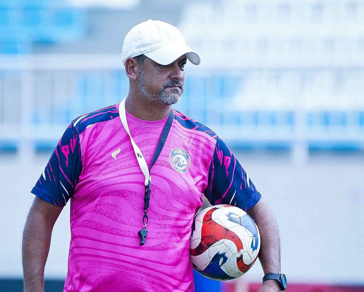 Marcos Vinicius dos Santos Goncalves dipecat dari pelatih Arema FC (Foto: Aris/jatimnow.com)