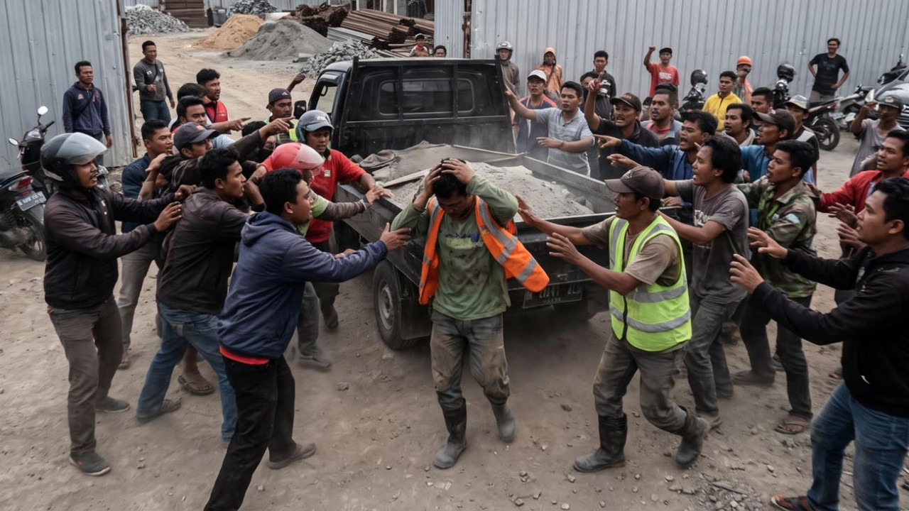 PMII Jatim mendesak Polda usut tuntas pengeroyokan dua pekerja proyek di kawasan PIER Pasuruan dan minta pengelola bersihkan aksi premanisme. (Foto ilustrasi: Gemini AI/jatimnow.com)