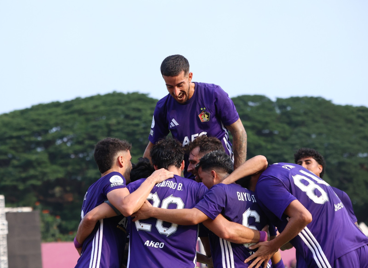 Pemain Persik Kediri merayakan gol saat melawan Madura United. (Foto: Persik Kediri for jatimnow.com)