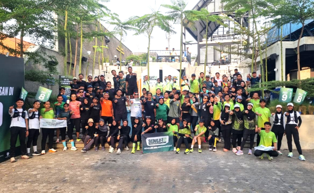 BMH Jatim gelar Road to SedulurRun 2026 di Surabaya. Gerakan lari amal untuk bantu pendidikan santri dhuafa dan kesejahteraan guru honorer. (Foto/jatimnow.com)