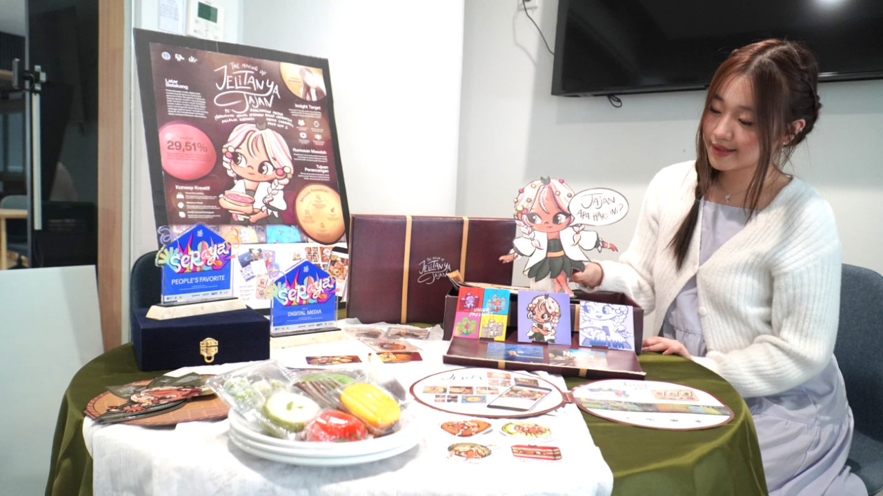 Alumni UK Petra Veronica Singajaya ciptakan karakter Jelita, kemas jajanan pasar dalam komik Gen Z hingga tampil di Jakarta Future Festival 2026. (Foto: Humas UK Petra for jatimnow.com)