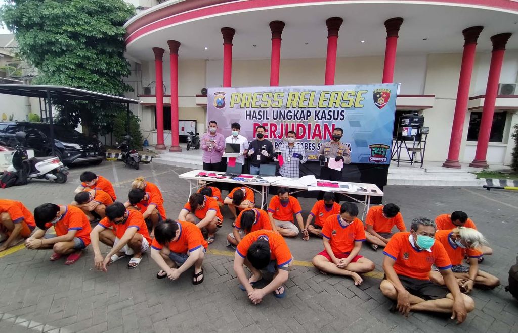 20 pejudi diamankan di Mapolrestabes Surabaya