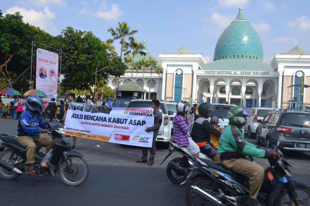 Pengalangan donasi ACT dan MRI untuk aksi peduli korban kabut asap