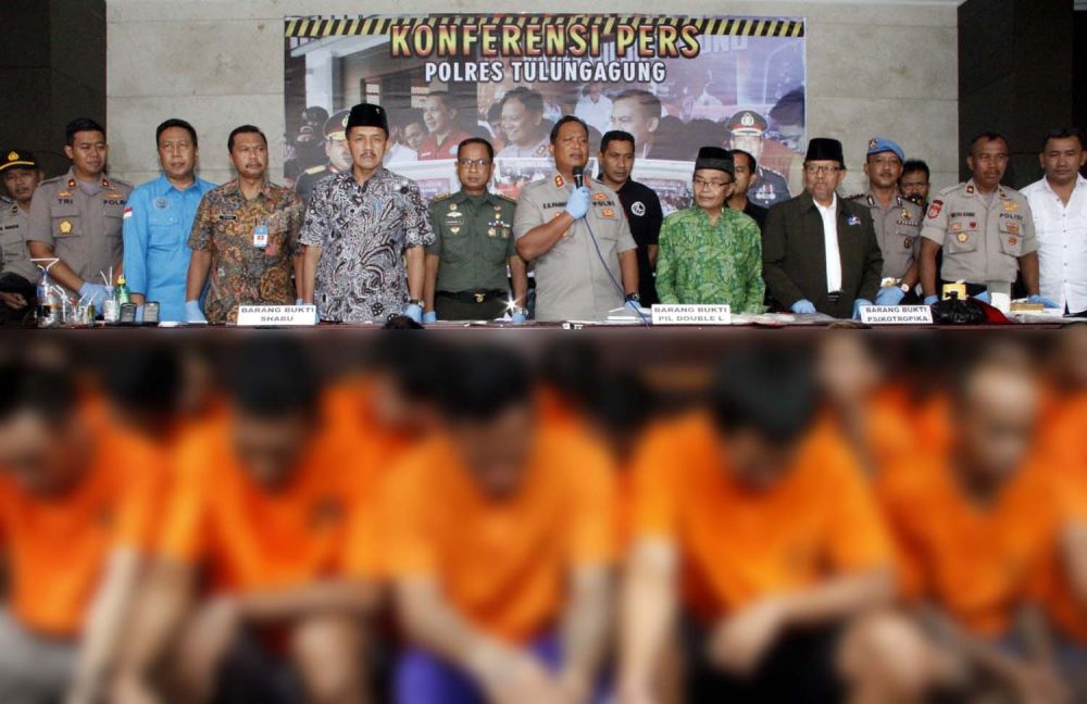40 pengedar narkoba dan pil koplo di Tulungagung ditangkap dalam waktu satu bulan