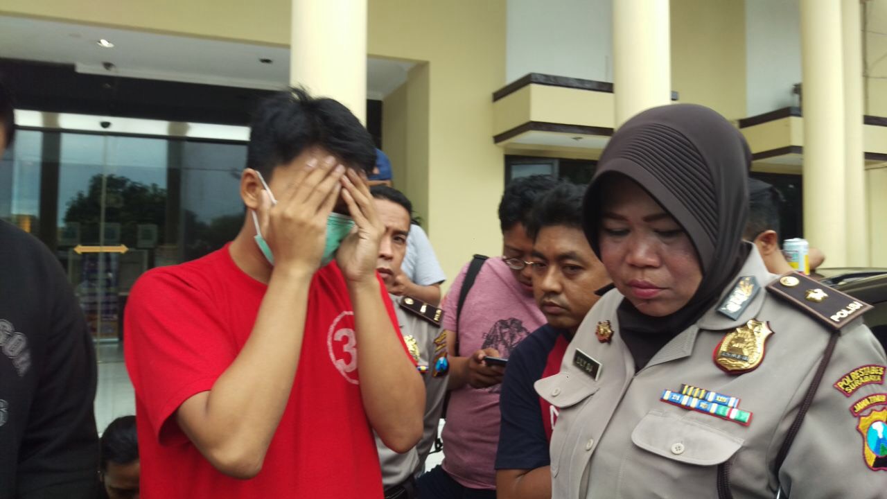 Lutfi  di Mapolrestabes Surabaya. 