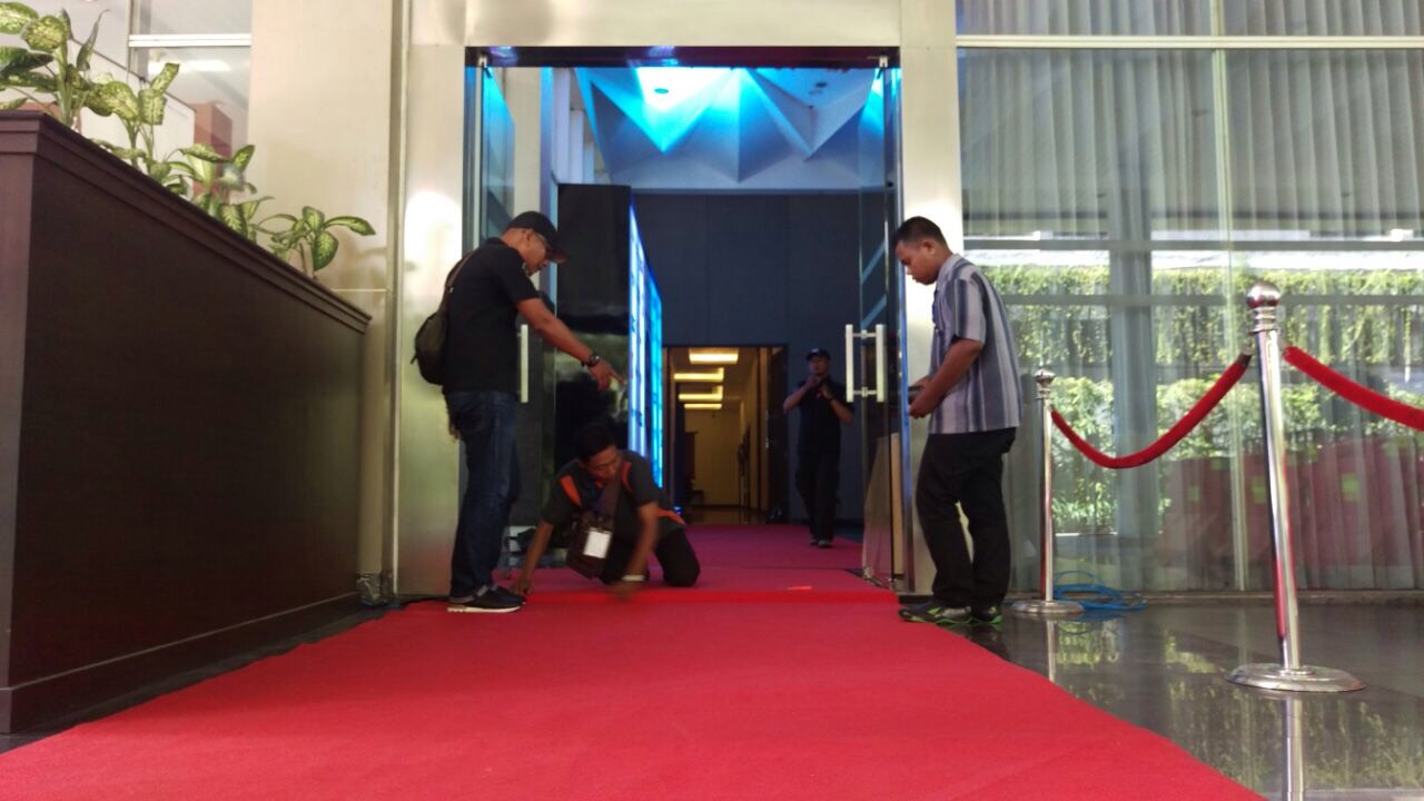 Pintu pertama (VIP) khusus untuk paslon dan Forkopimda pada acara debat publik Pilgub Jatim 2018.

