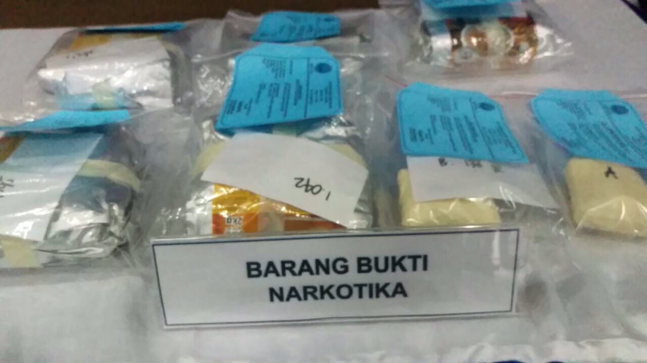 Barang bukti narkoba yang berhasil diamankan BNNP Jatim.