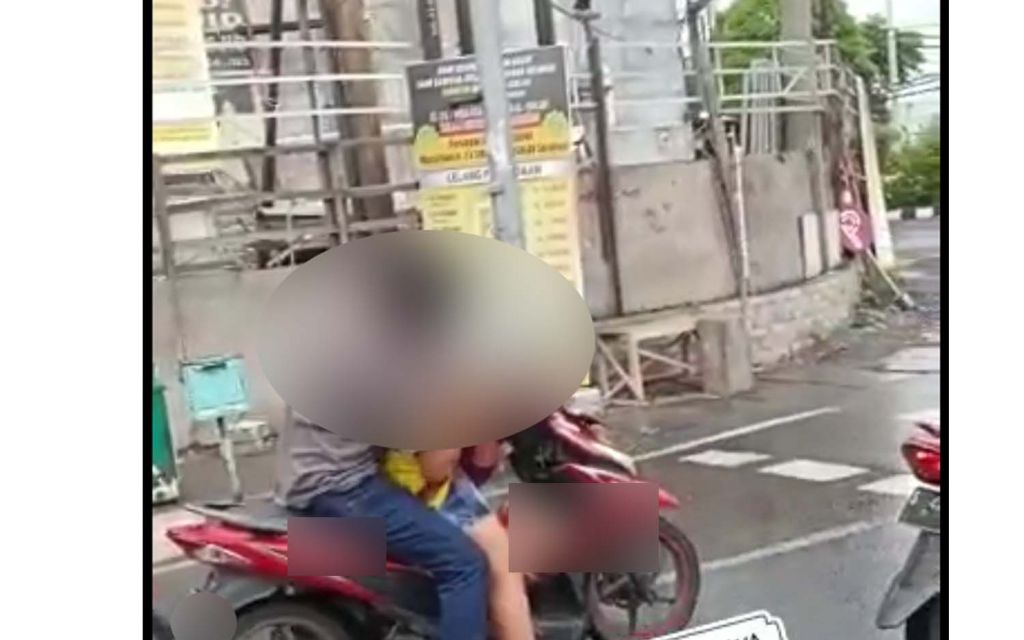 Tangkapan layar video pemotor mesum yang beredar