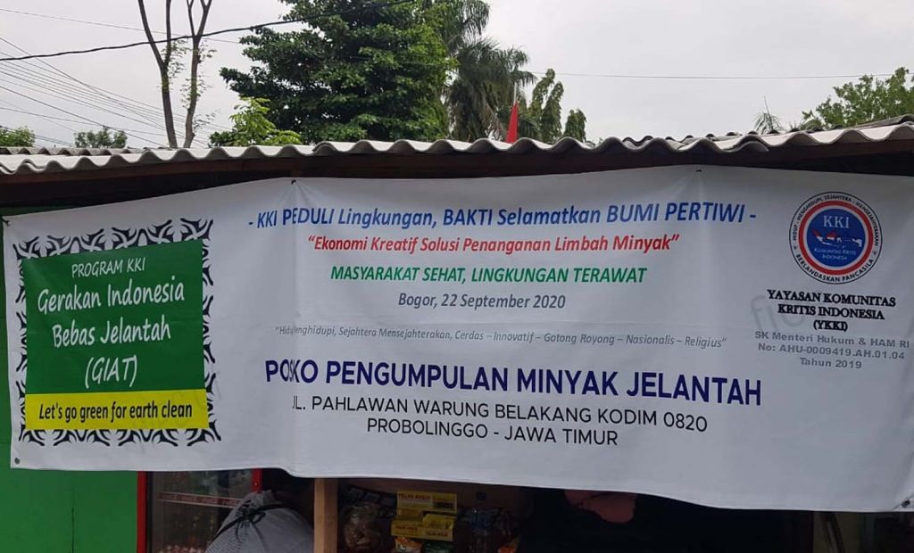 Posko pengumpulan minyak jelantah yang didirikan KKI Kota Probolinggo