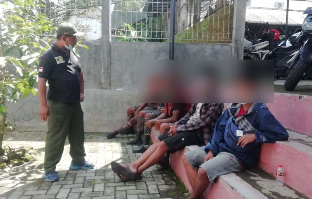 Lima anak punk yang diciduk Satpol PP Magetan