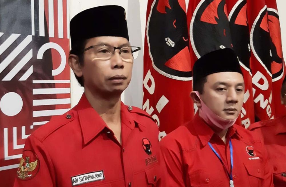 Ketua DPC PDIP Surabaya Adi Sutarwijono (kiri) dan Ketua Bappilu DPD PDIP Jatim Deni Wicaksono (Foto: Istimewa)