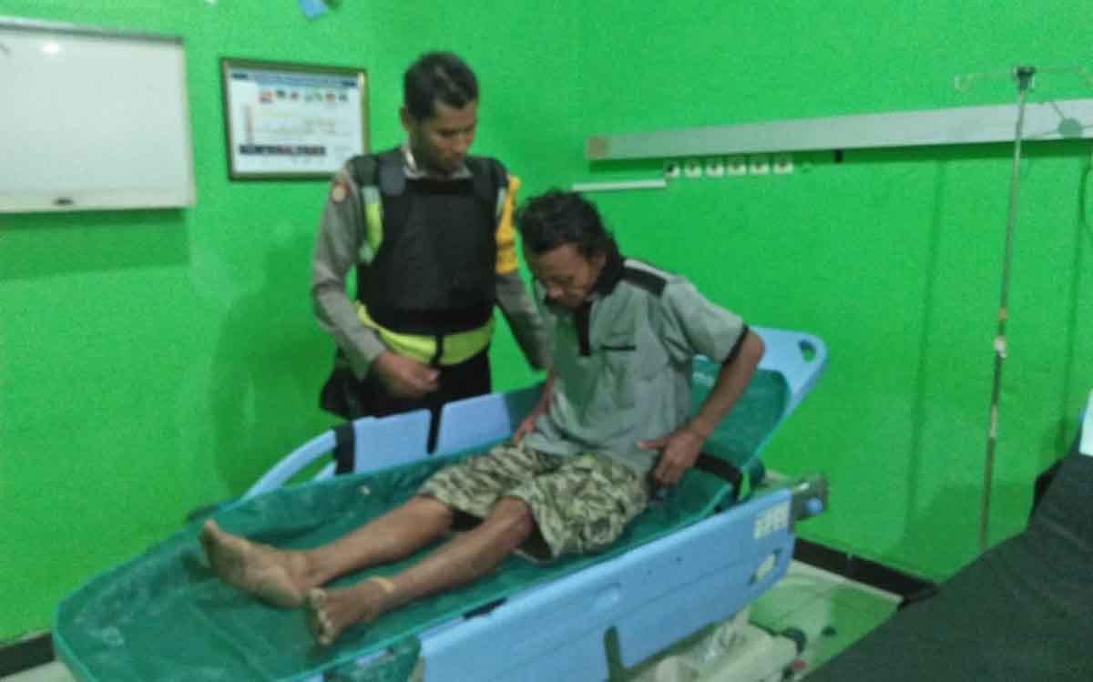 Agus Yulianto, korban pembacokan mendapat perawatan di RSUD Ngudi Waluyo Blitar
