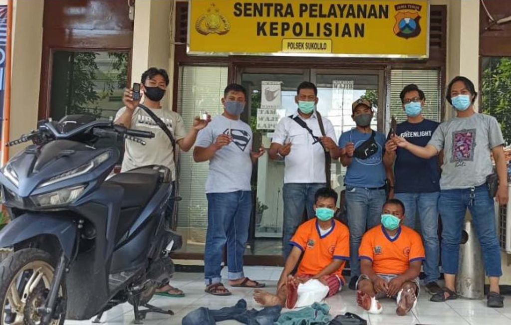 Dua bandit motor diamankan di Mapolsek Sukolilo, Surabaya