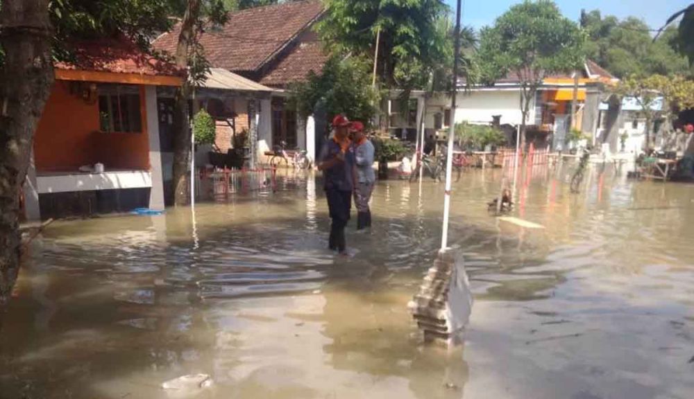 Sungai Kali Lamong Meluap, Belasan Rumah di Mojokerto Terendam