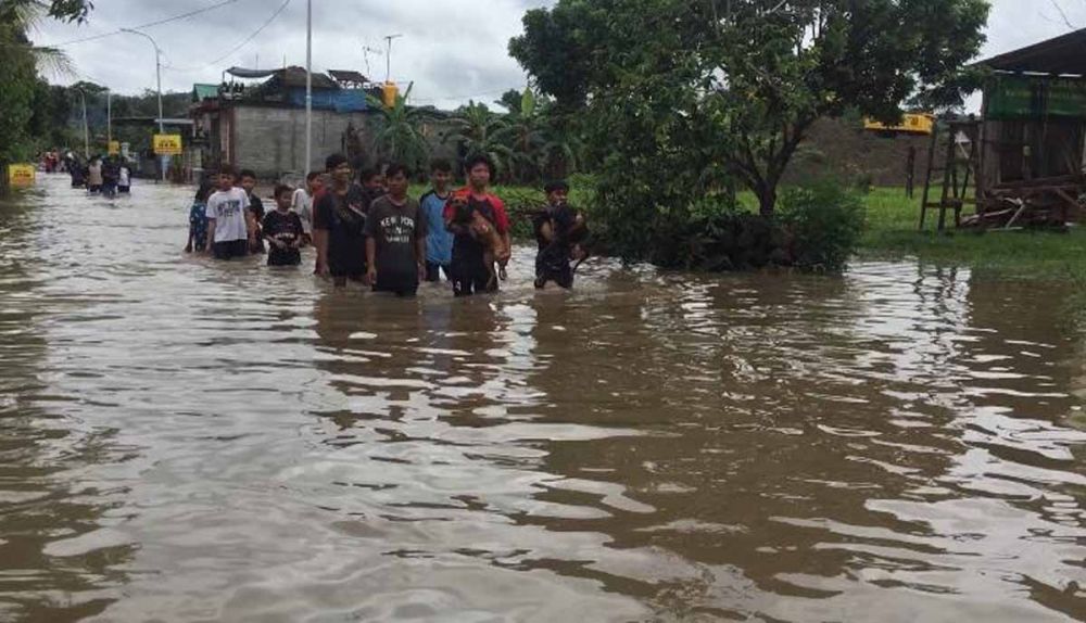 Salah satu wiilayah di Kabupaten Blitar yang terendam banjir