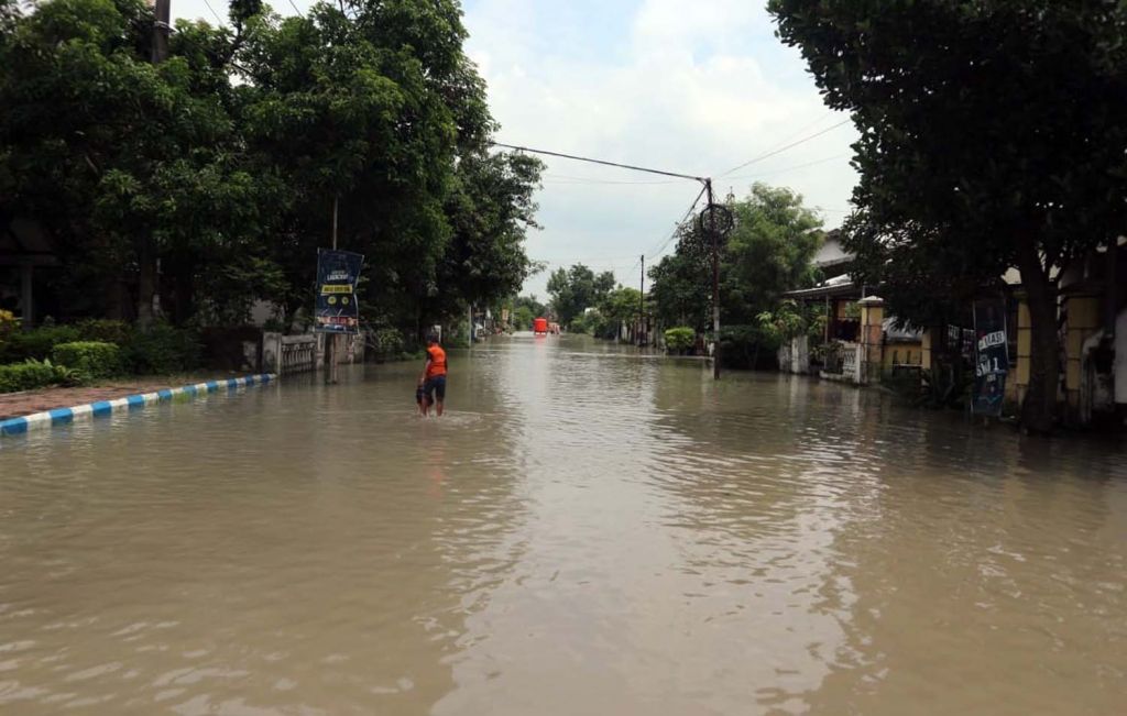 Banjir di Dusun Beluk, Desa Jombok, Kecamatan Kesamben, Kabupaten Jombang