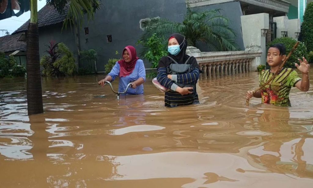 Salah satu wilayah di Kabupaten Pasuruan yang terendam banjir