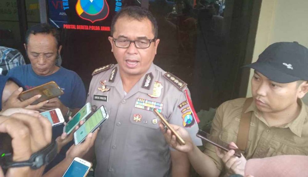 Kabid Humas Polda Jatim Kombes Pol Frans Barung Mangera di Mapolda Jatim, Rabu (30/1/2019)