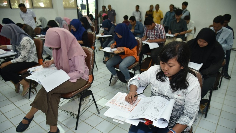 Calon penerima beasiswa Pemkot Surabaya jalani tes/Foto: istimewa