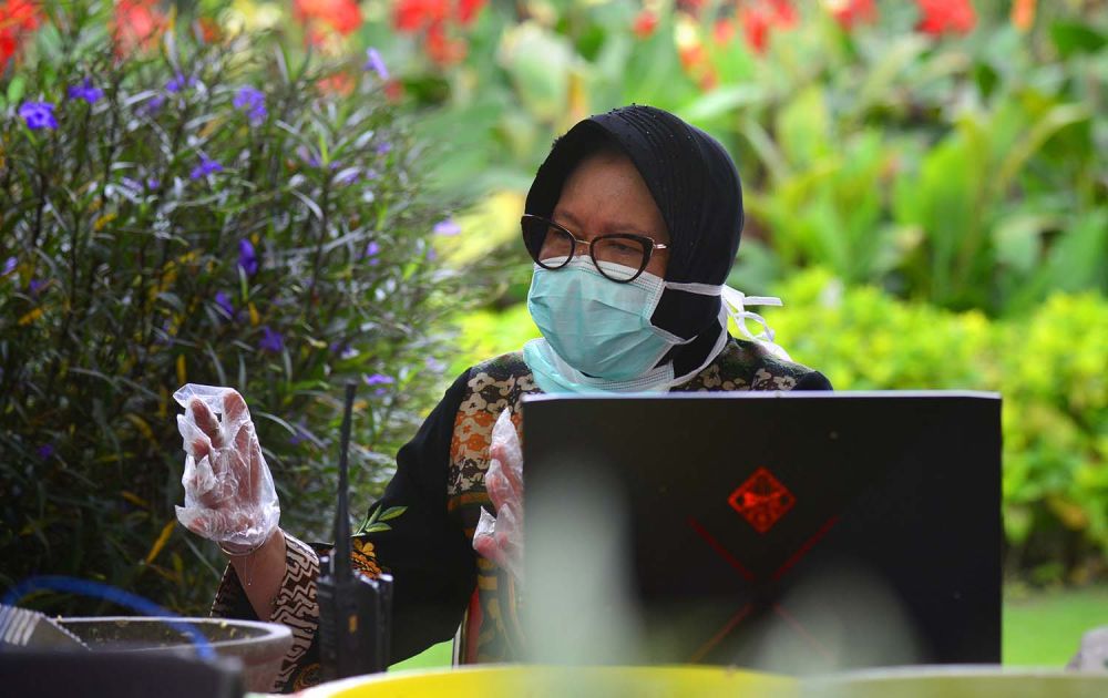 Wali Kota Surabaya Tri Rismaharini atau Risma