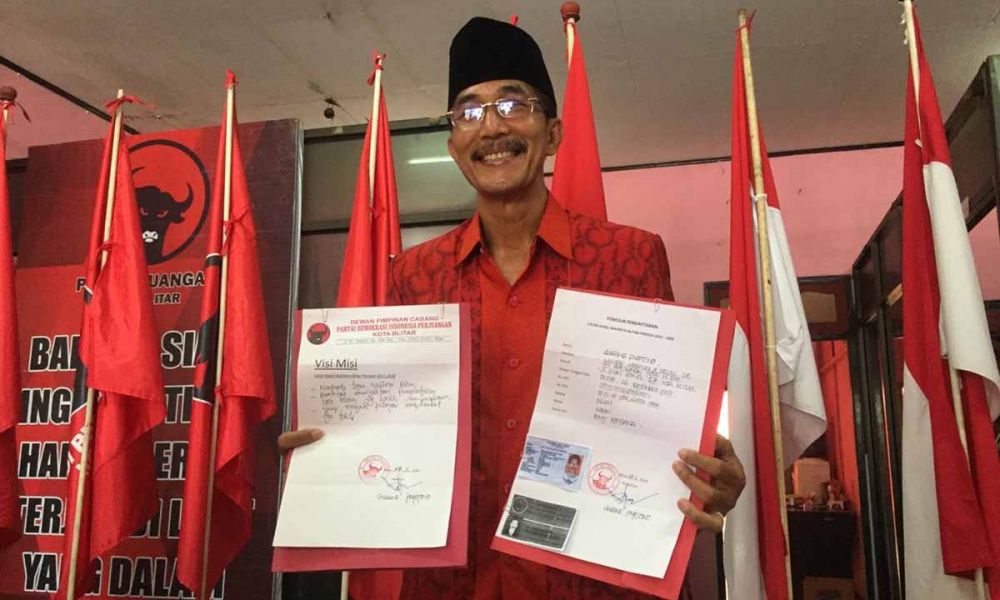 Kader PDIP, Sugeng Praptono menjadi salah satu Calon Wakil Wali Kota Blitar 