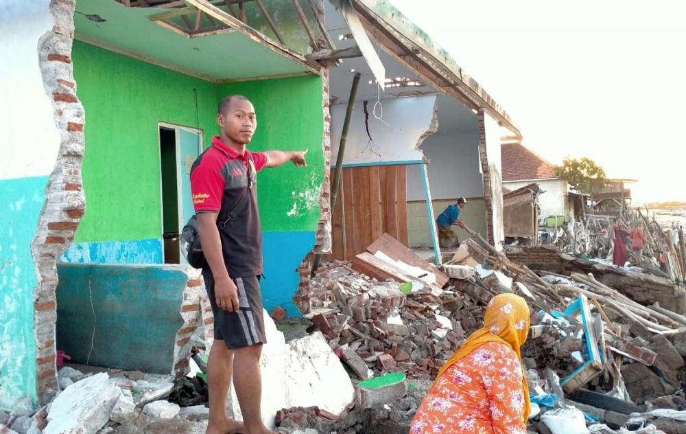 Dampak banjir rob di Pasuruan