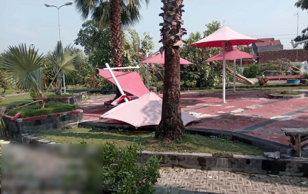Salah satu dampak hujan angin di Ngawi