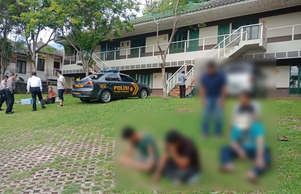 Proses penggerebekan rumah diduga tempat produksi sabu di Taman Dayu, Pasuruan 