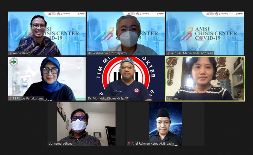 Peluncuran AMSI Crisis Center Covid-19 dan diskusi publik bertajuk "Edukasi Penanganan Covid-19 Bagi Pekerja Media" 