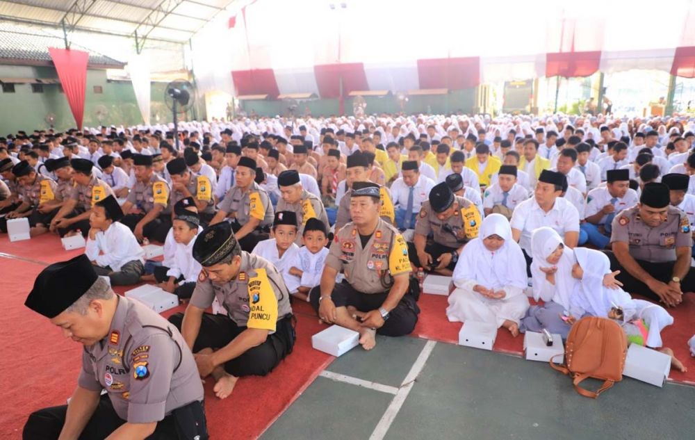 Pengajian akbar, doa bersama dan istighosah digelar di Mapolres Kediri