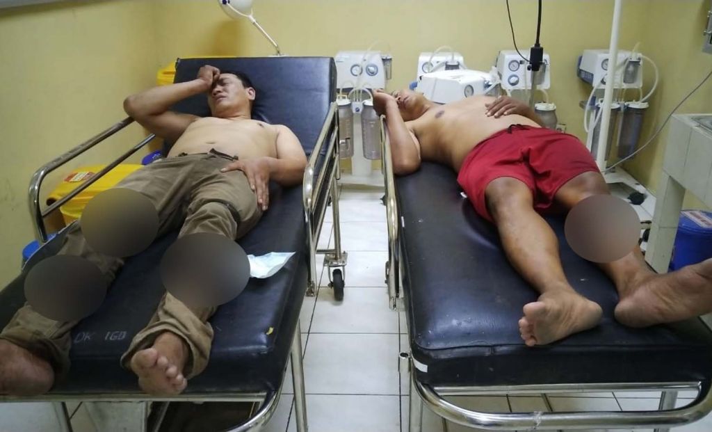 Dua perampok menjalani perawatan usai ditembak kakinya oleh Tim Satreskrim Polres Jombang