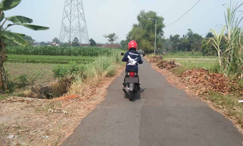 Jalan tempat begal payudara di Mojokerto beraksi