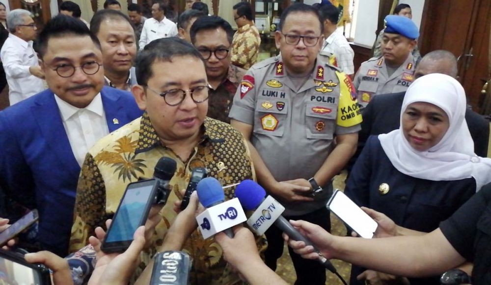 Fadli Zon saat berada di Gedung Negara Grahadi Surabaya