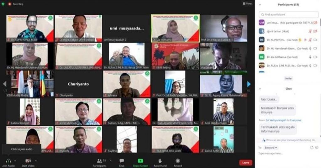 Pelantikan pengurus Forsiladi Jatim digelar secara virtual
