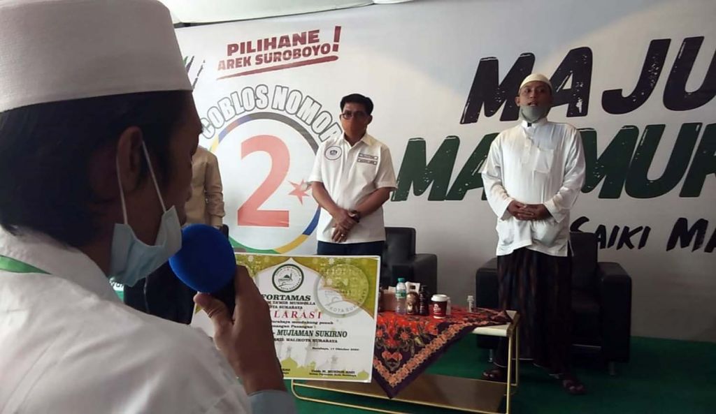 Forum Takmir Mushola Kota Surabaya (Fortamas) mendukung dan siap menangkan Machfud Arifin-Mujiaman