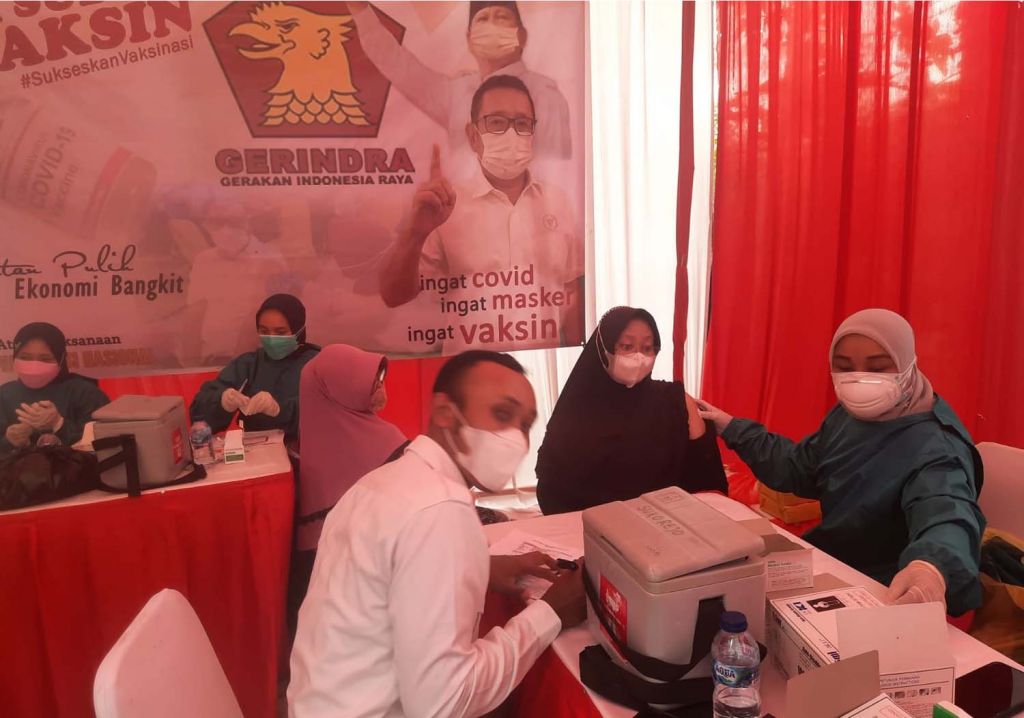 Vaksinasi digelar Partai Gerindra Bojonegoro