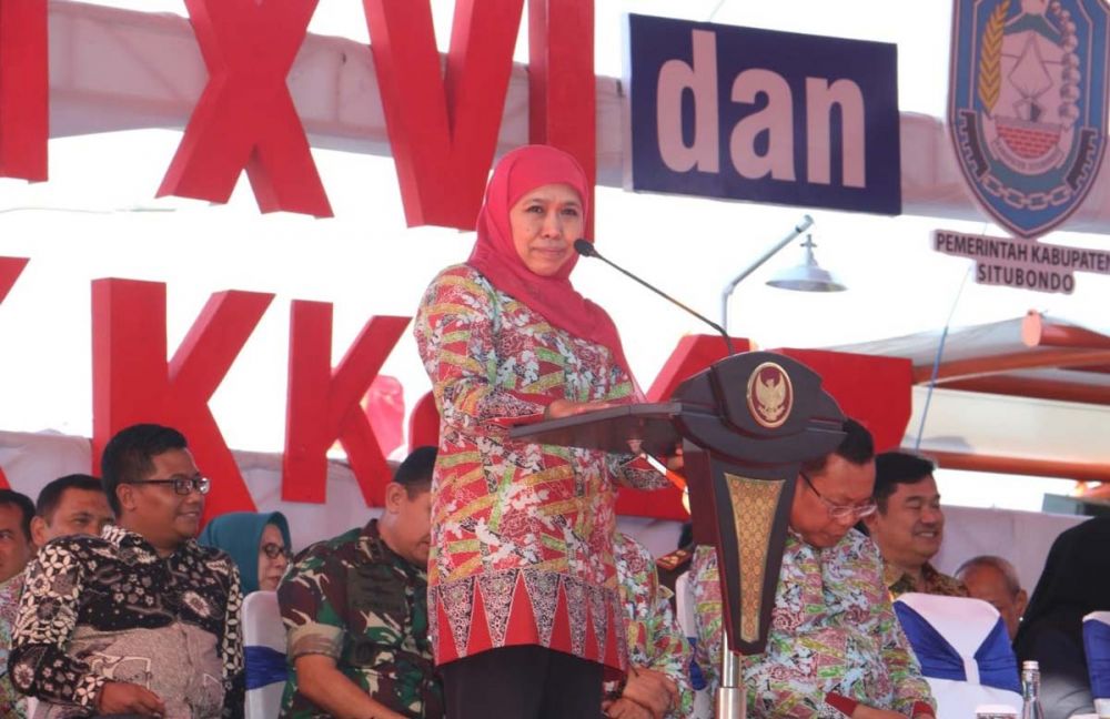 Gubernur Jatim Khofifah Indar Parawansa saat melaksanakan agenda kerja di Situbondo
