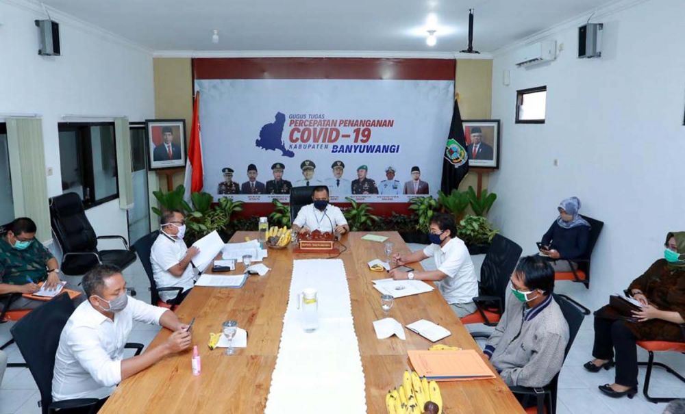 Suasana Posko Gugus Tugas Penanganan Covid-19 Kabupaten Banyuwangi