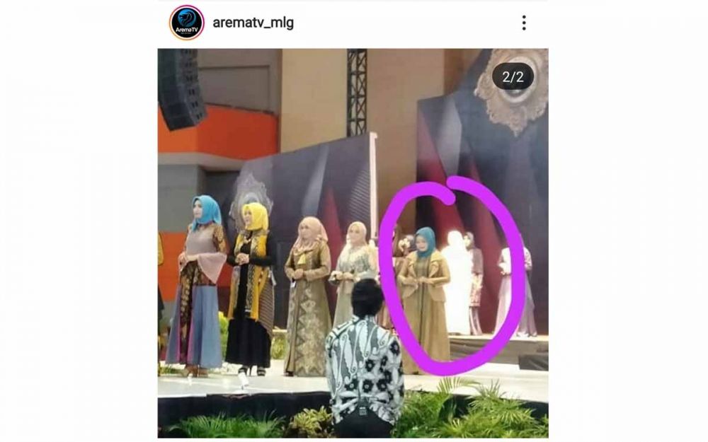 Postingan akun Instagram @arematv_mlg soal penampakan hantu dalam acara Dekranasda Fair di Kota Malang