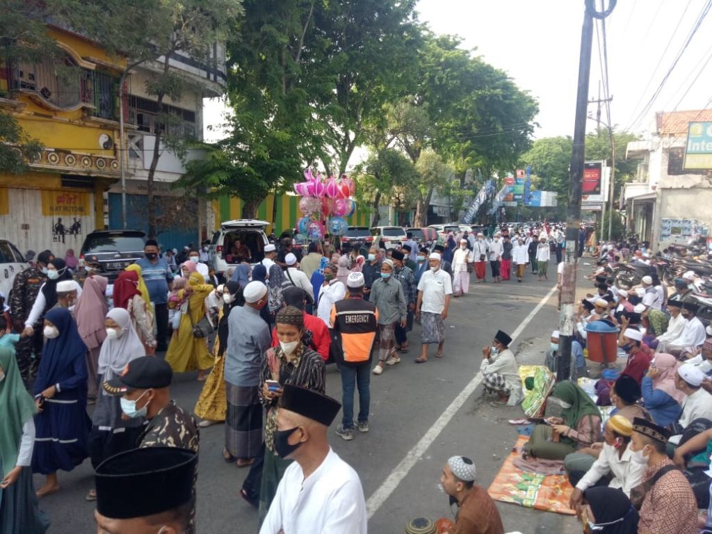 Suasana Haul KH Abdul Hamid Kota Pasuruan, Sabtu (16/10/2021). Foto: Moch Rois/jatimnow.com