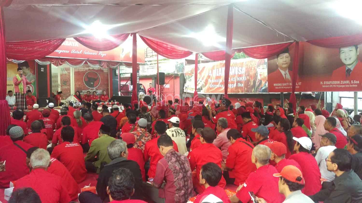 Acara tasyakuran PDIP./Foto: Arry Saputra.