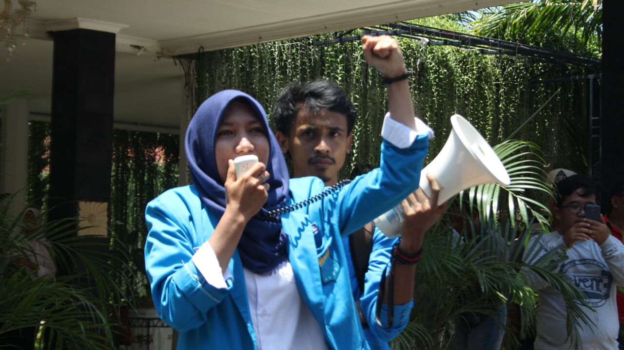 Ketua PC PMII Banyuwangi, Puri Ayu Indra.